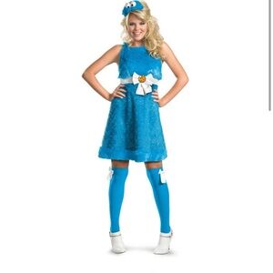 Sesame Street Blue and White Cookie Monster Halloween Costume